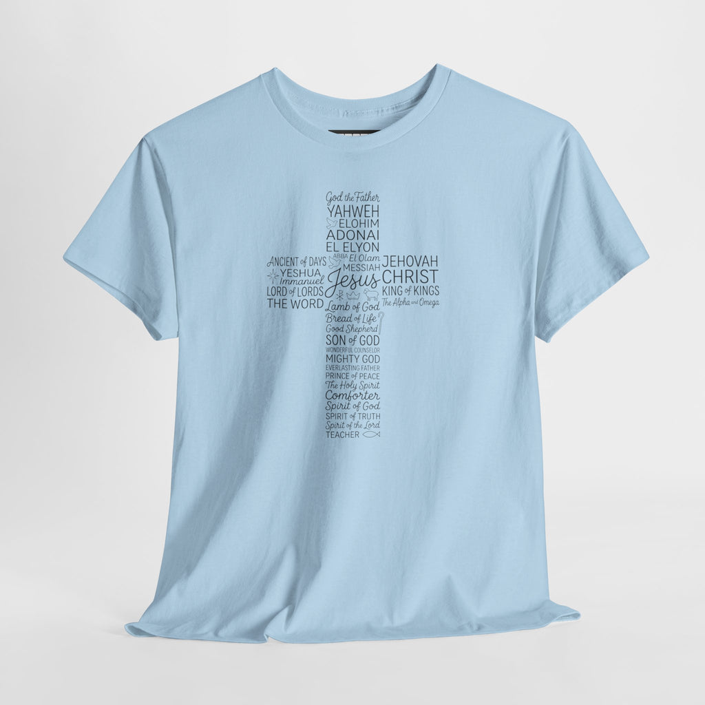 Christian Cross Typography T‑Shirt