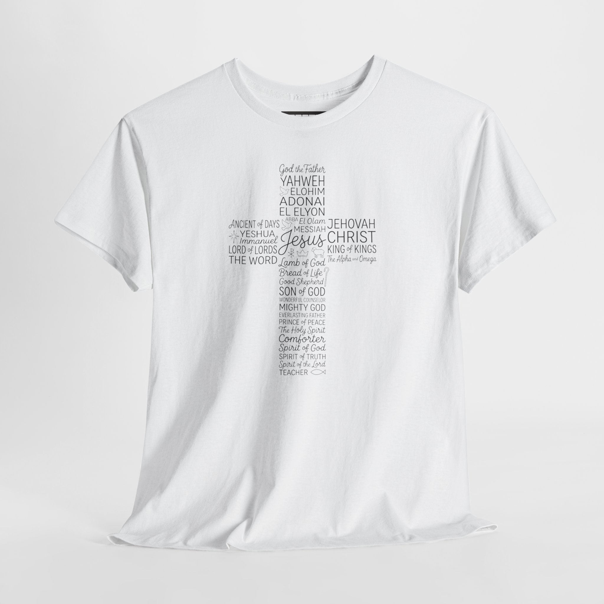 Christian Cross Typography T‑Shirt