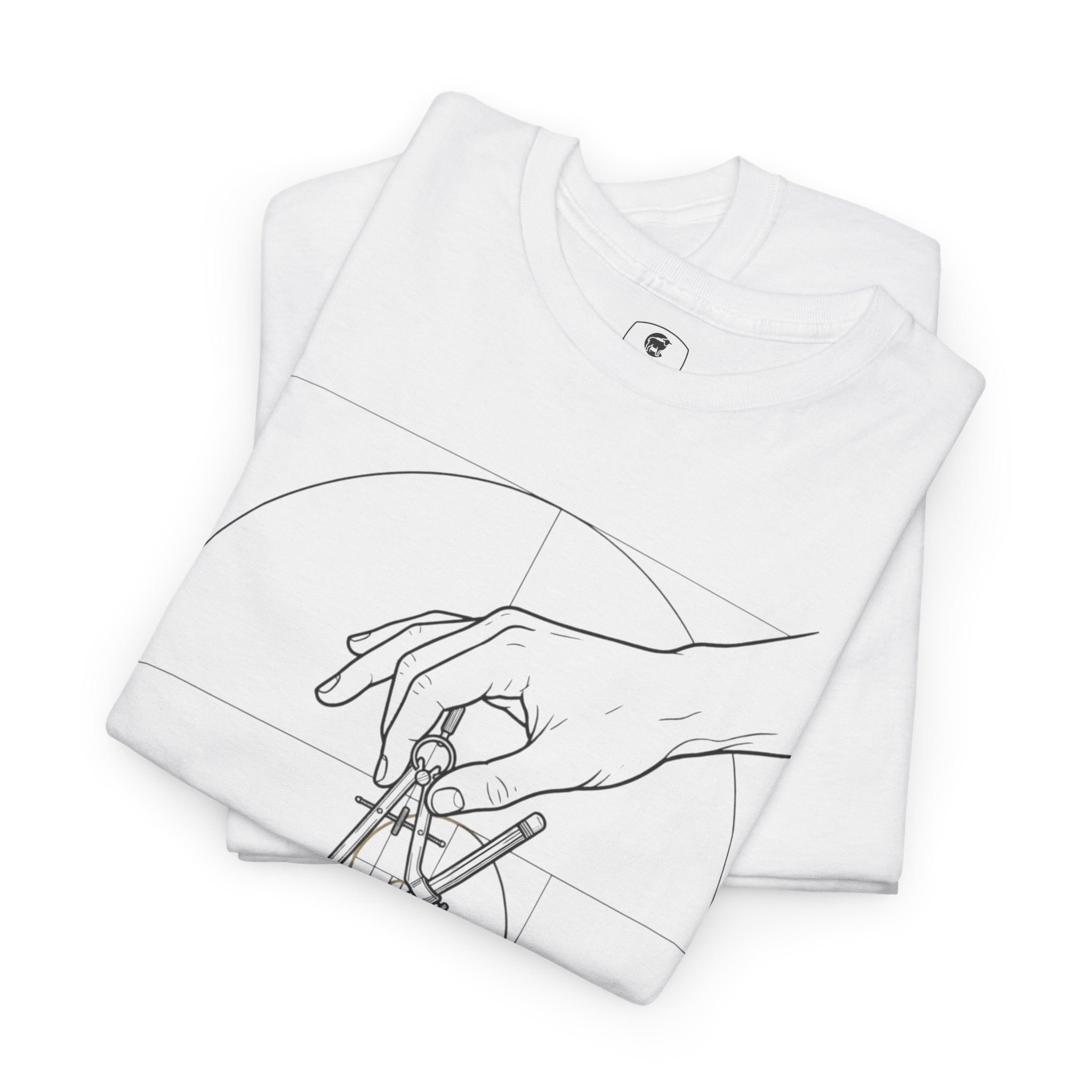 Hand of God drawing the Golden Ratio - Graphic Tee