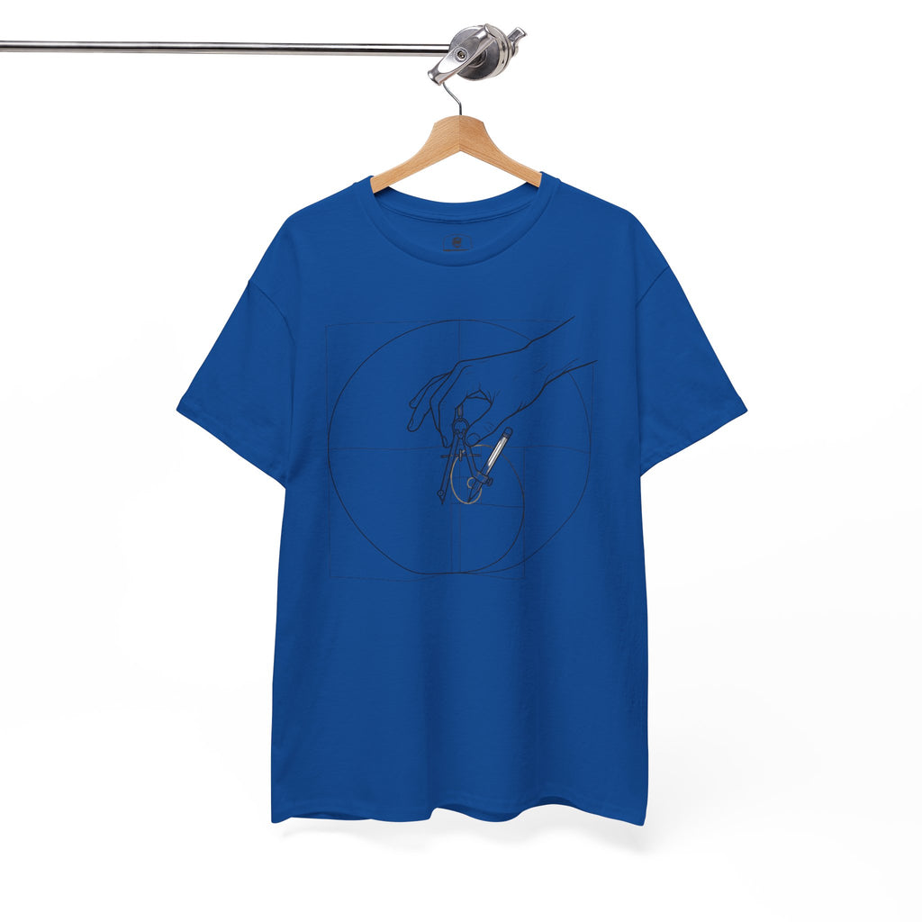 Hand of God drawing the Golden Ratio - Graphic Tee