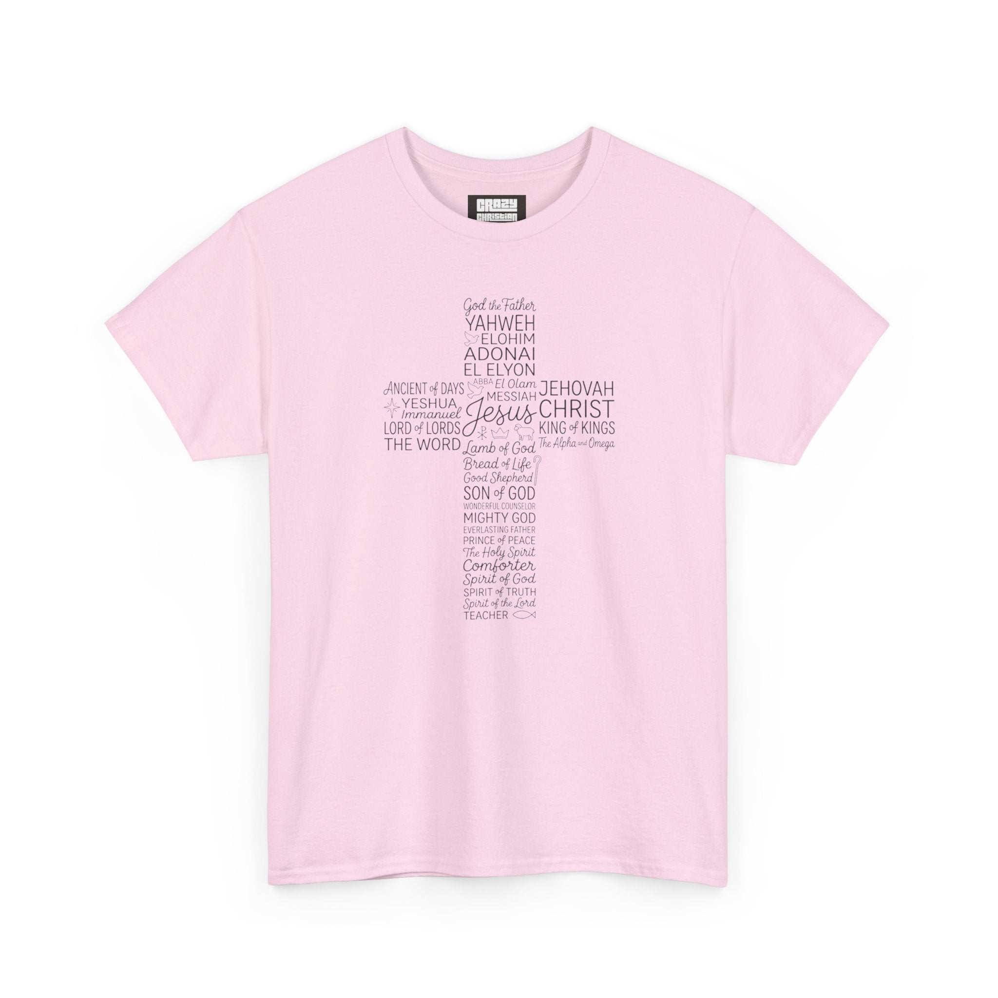 Christian Cross Typography T‑Shirt