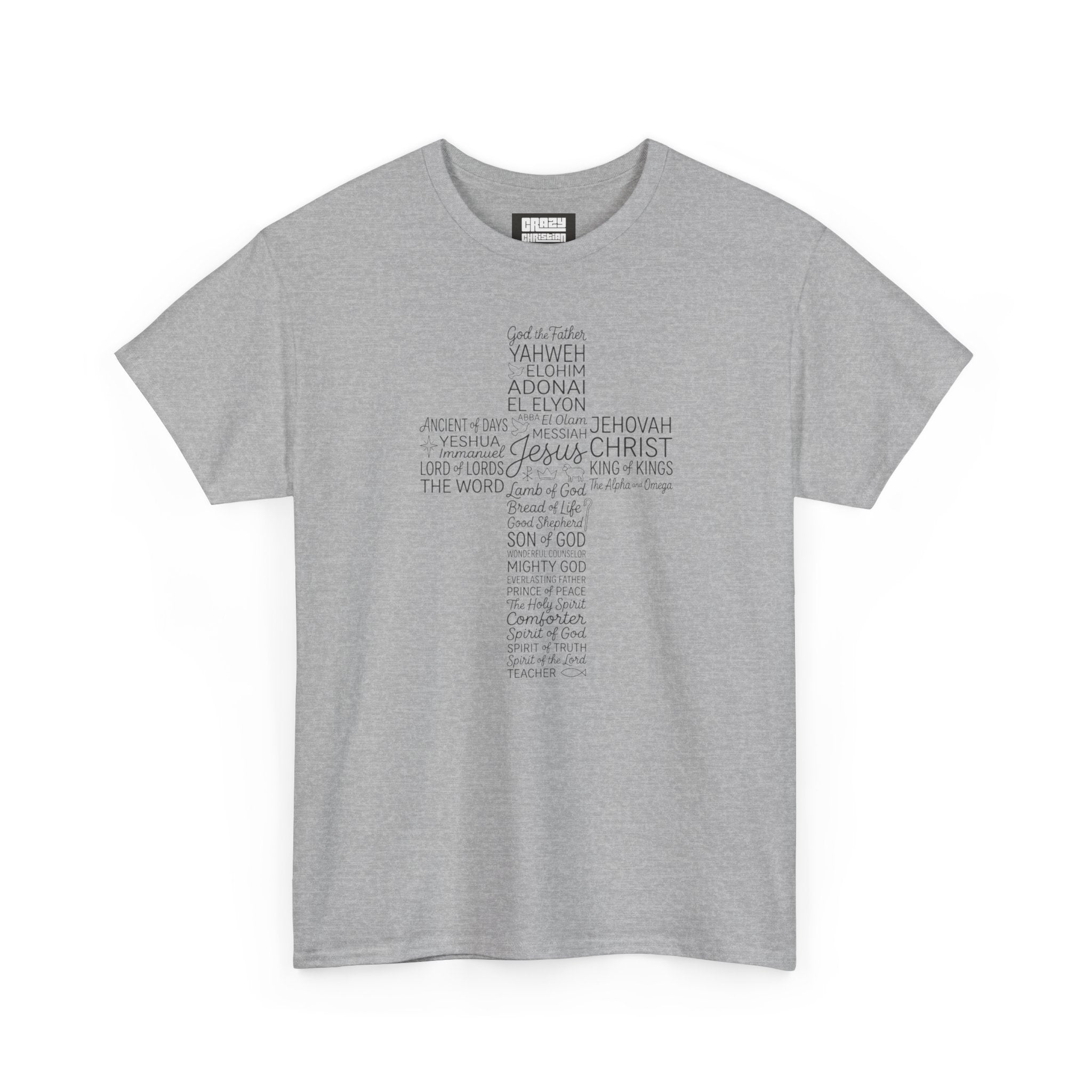 Christian Cross Typography T‑Shirt