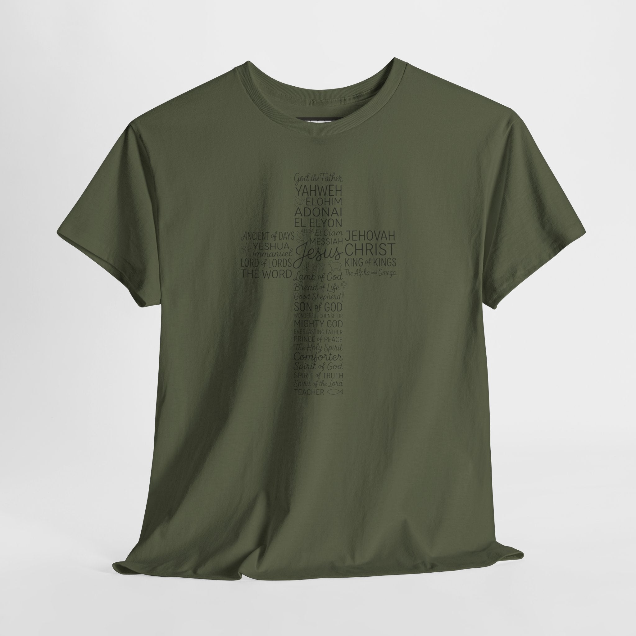 Christian Cross Typography T‑Shirt