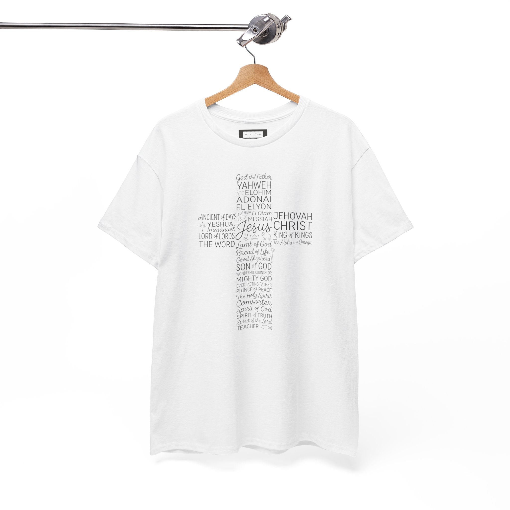 Christian Cross Typography T‑Shirt