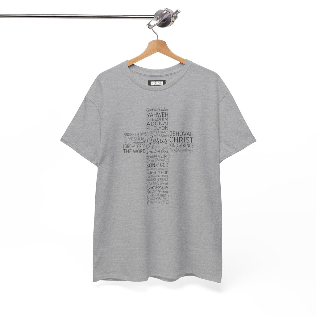 Christian Cross Typography T‑Shirt