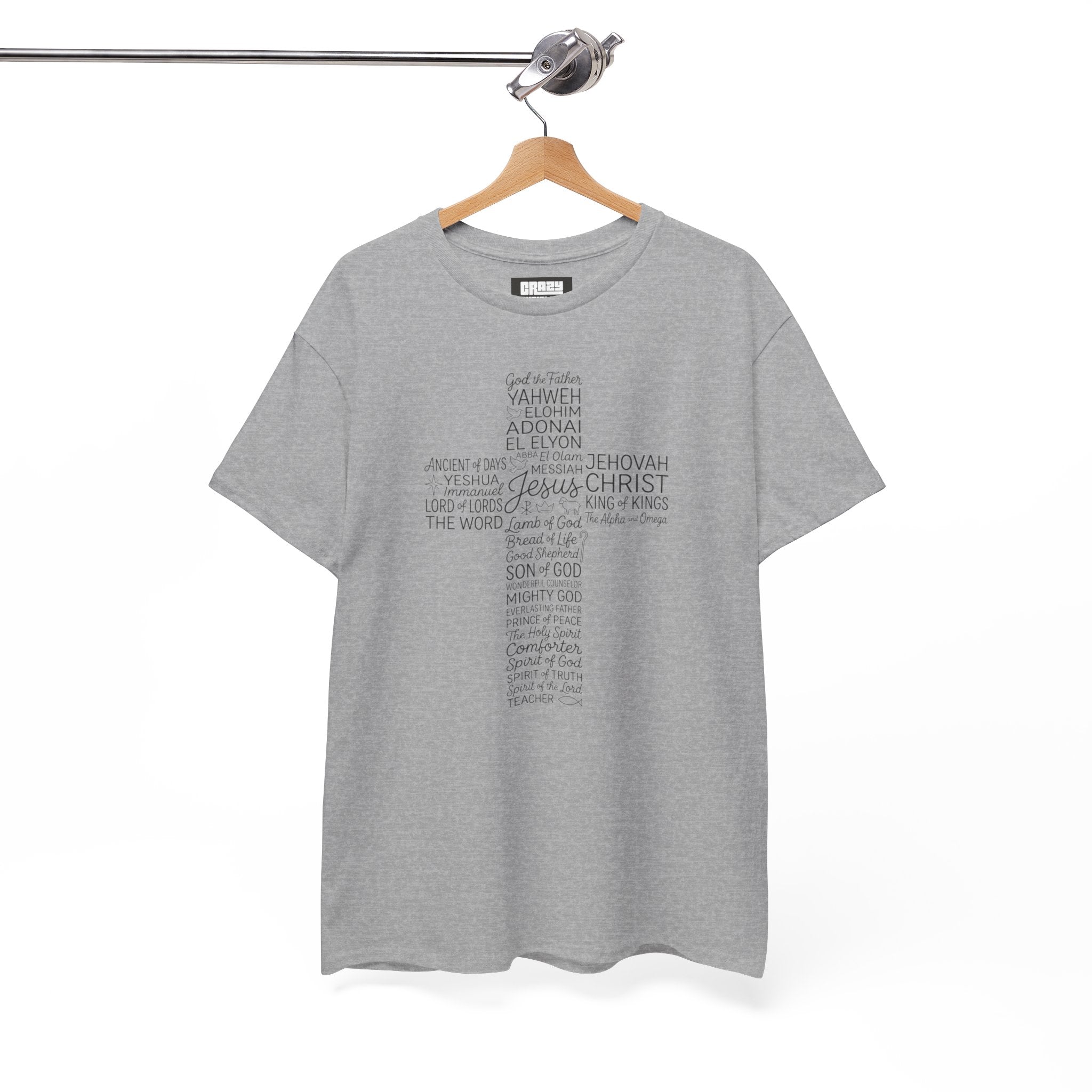 Christian Cross Typography T‑Shirt