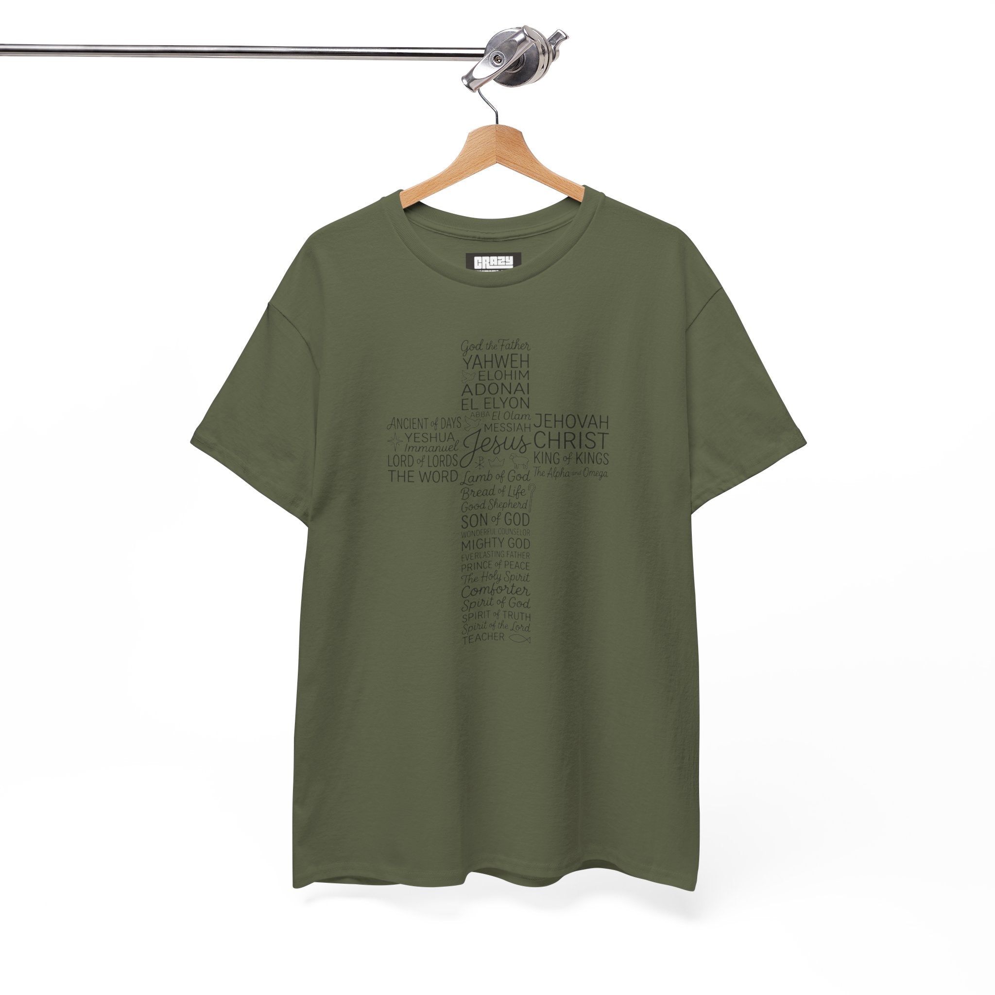 Christian Cross Typography T‑Shirt