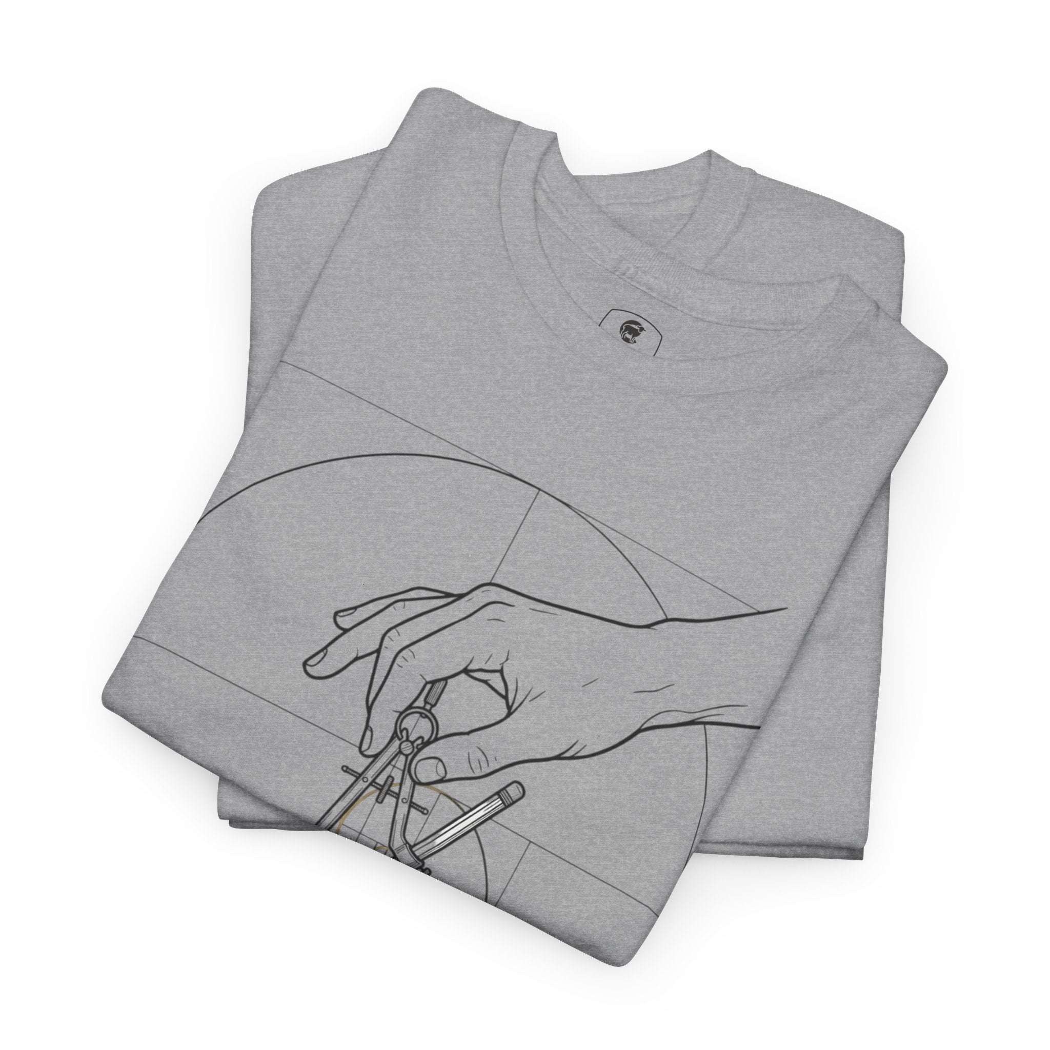 Hand of God drawing the Golden Ratio - Graphic Tee