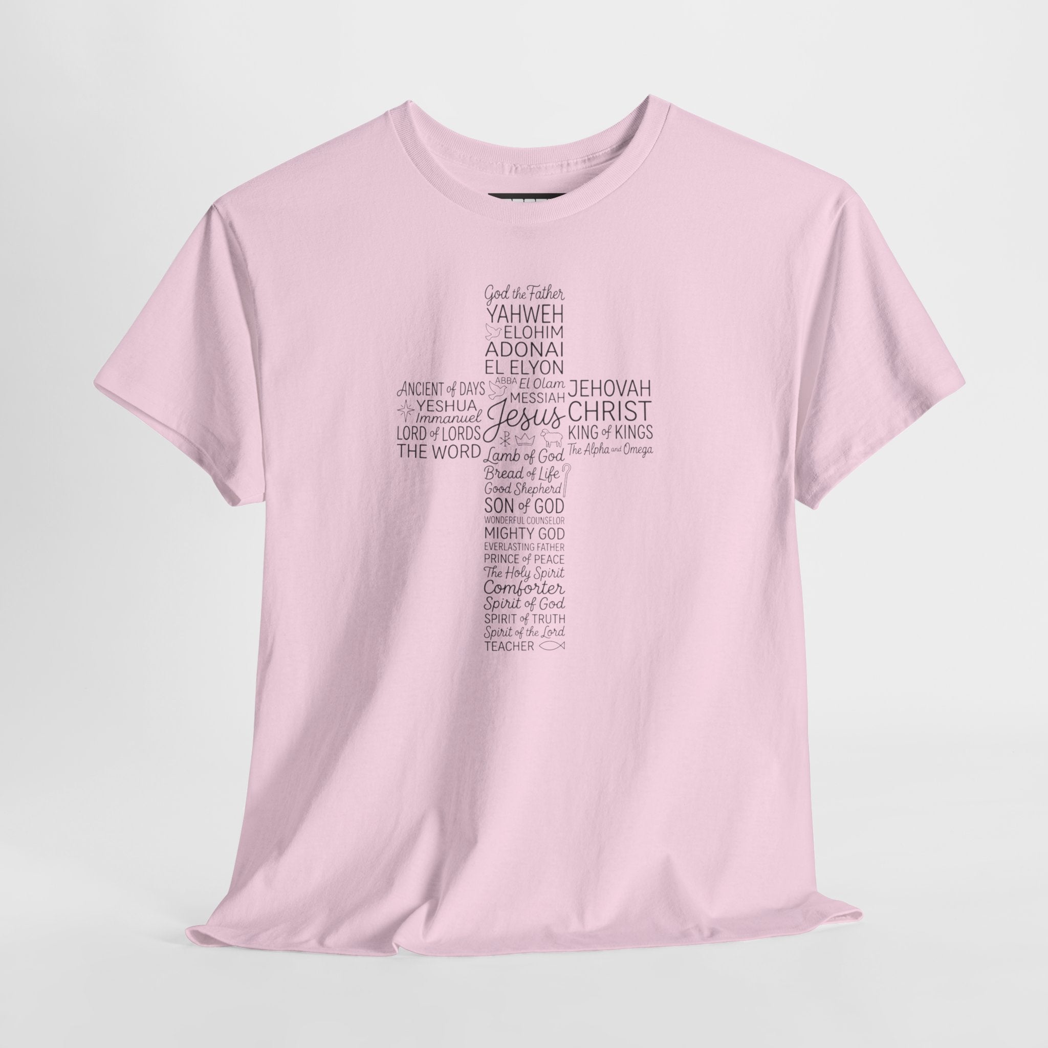 Christian Cross Typography T‑Shirt