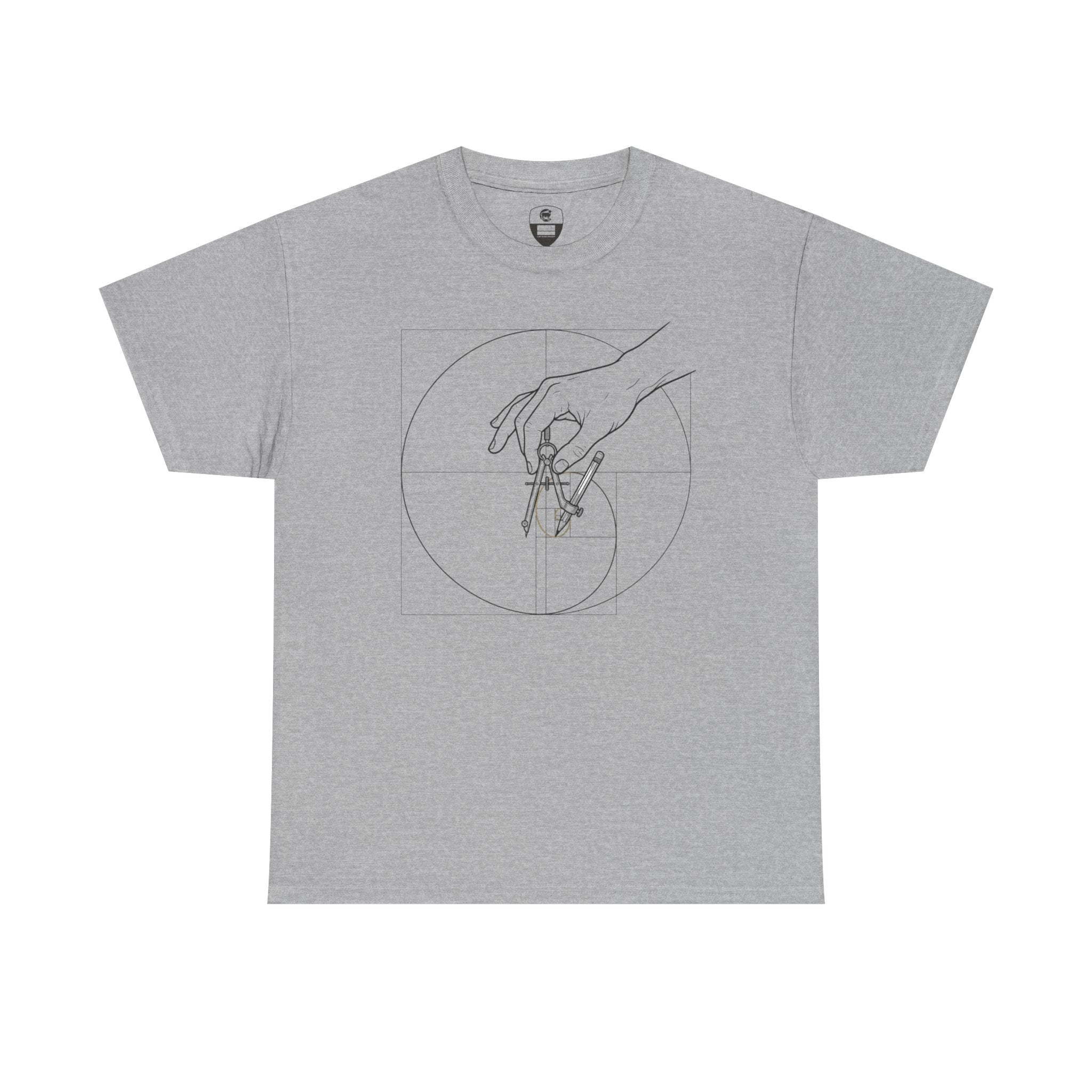 Hand of God drawing the Golden Ratio - Graphic Tee