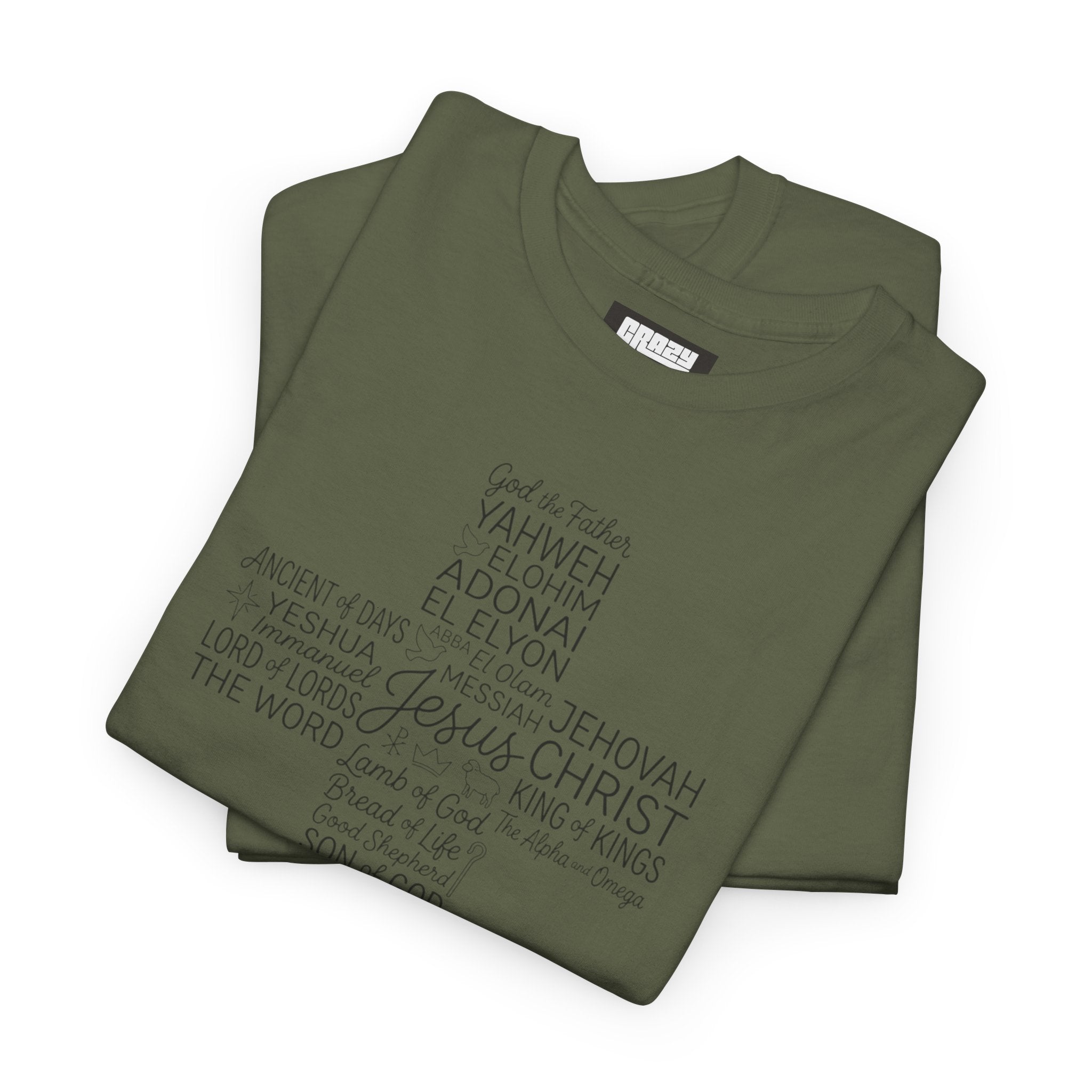 Christian Cross Typography T‑Shirt