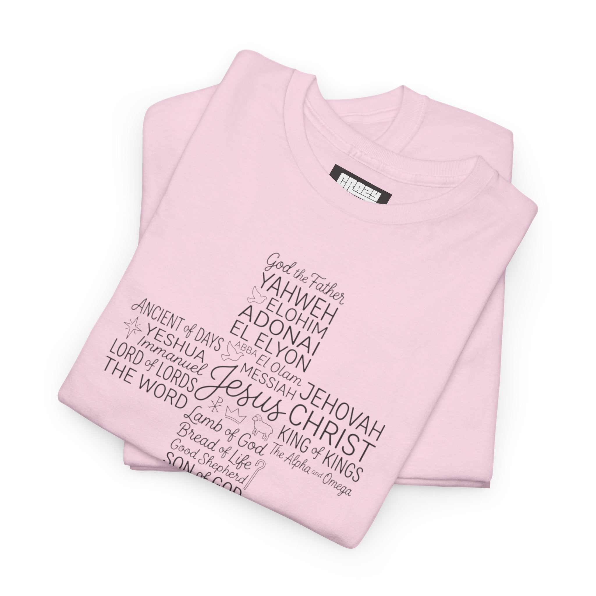 Christian Cross Typography T‑Shirt