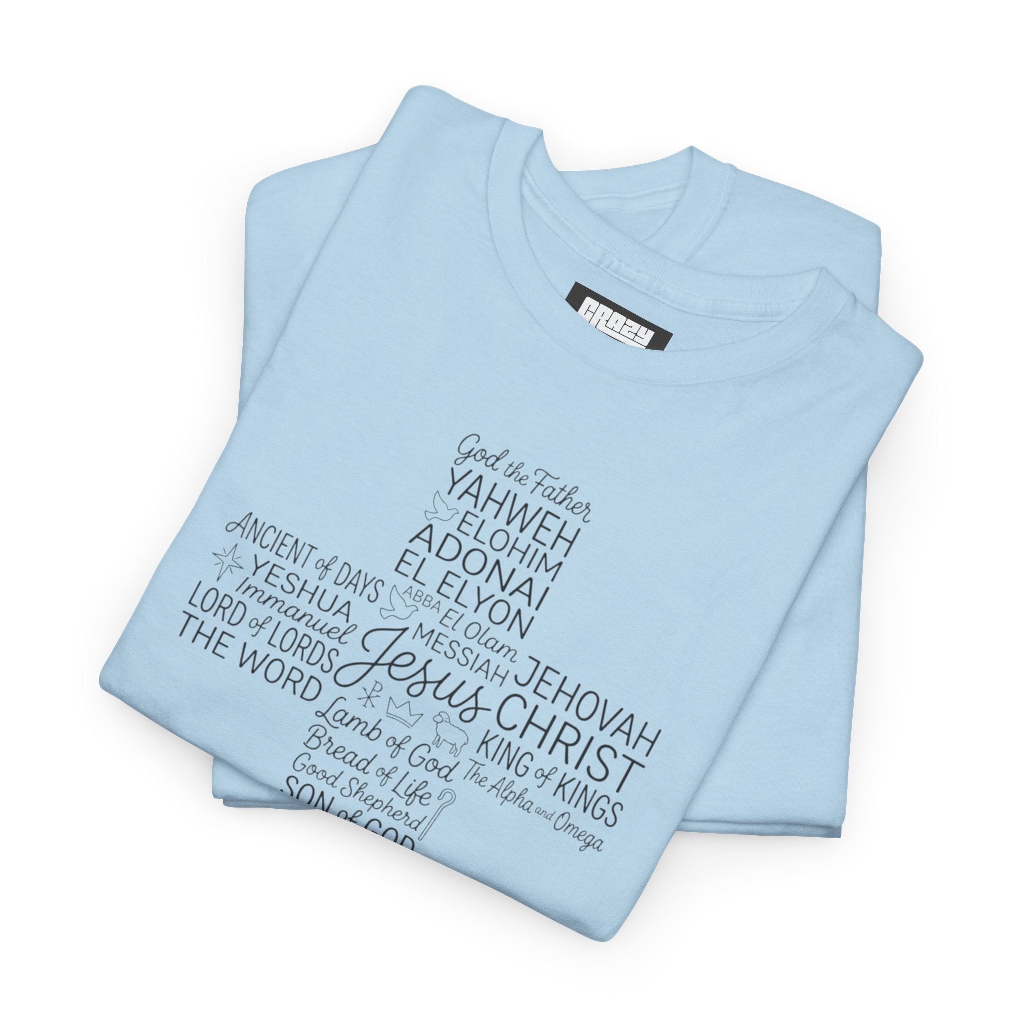 Christian Cross Typography T‑Shirt