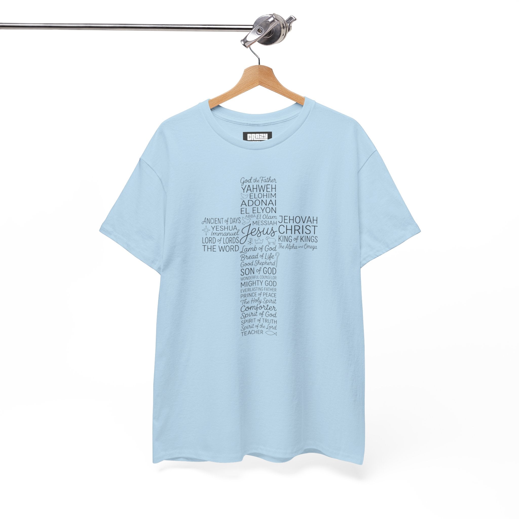 Christian Cross Typography T‑Shirt