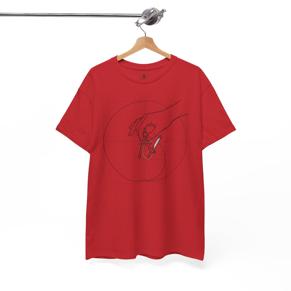 Hand of God drawing the Golden Ratio - Graphic Tee