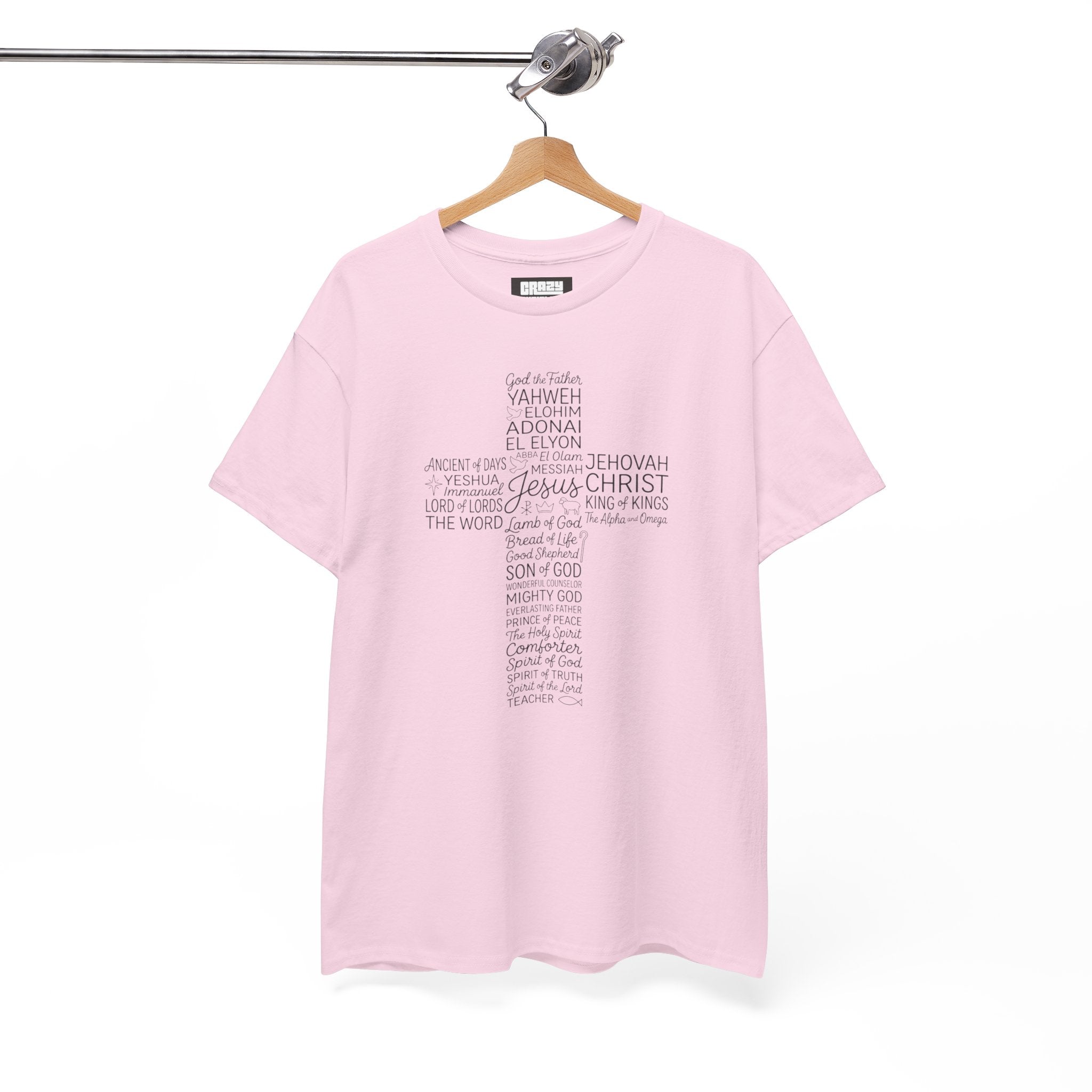 Christian Cross Typography T‑Shirt