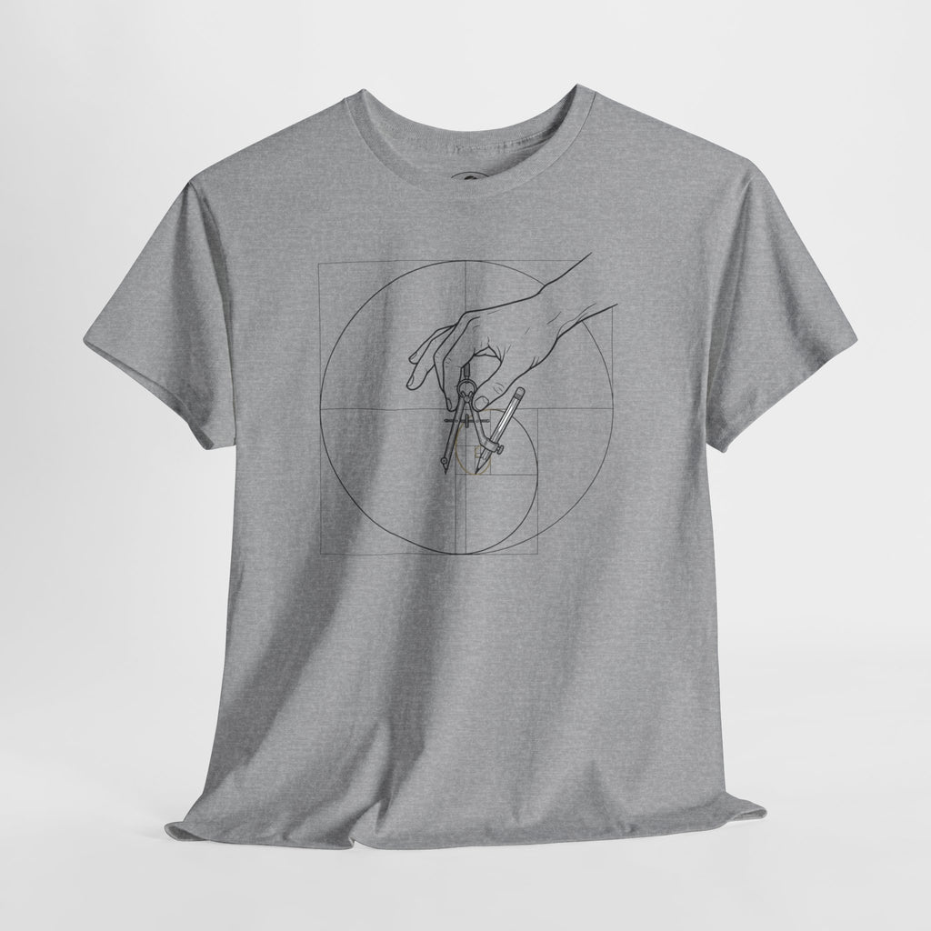 Hand of God drawing the Golden Ratio - Graphic Tee