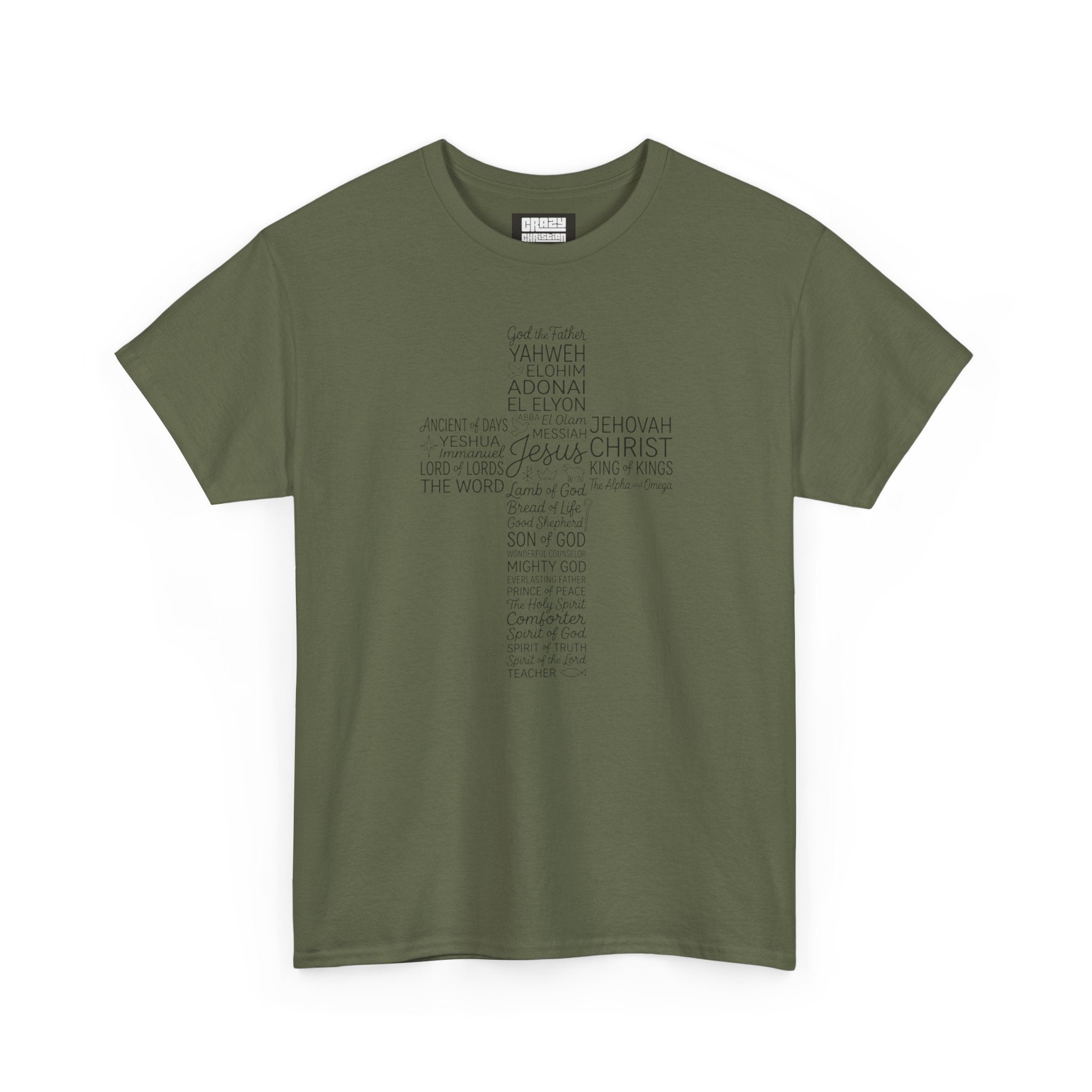 Christian Cross Typography T‑Shirt