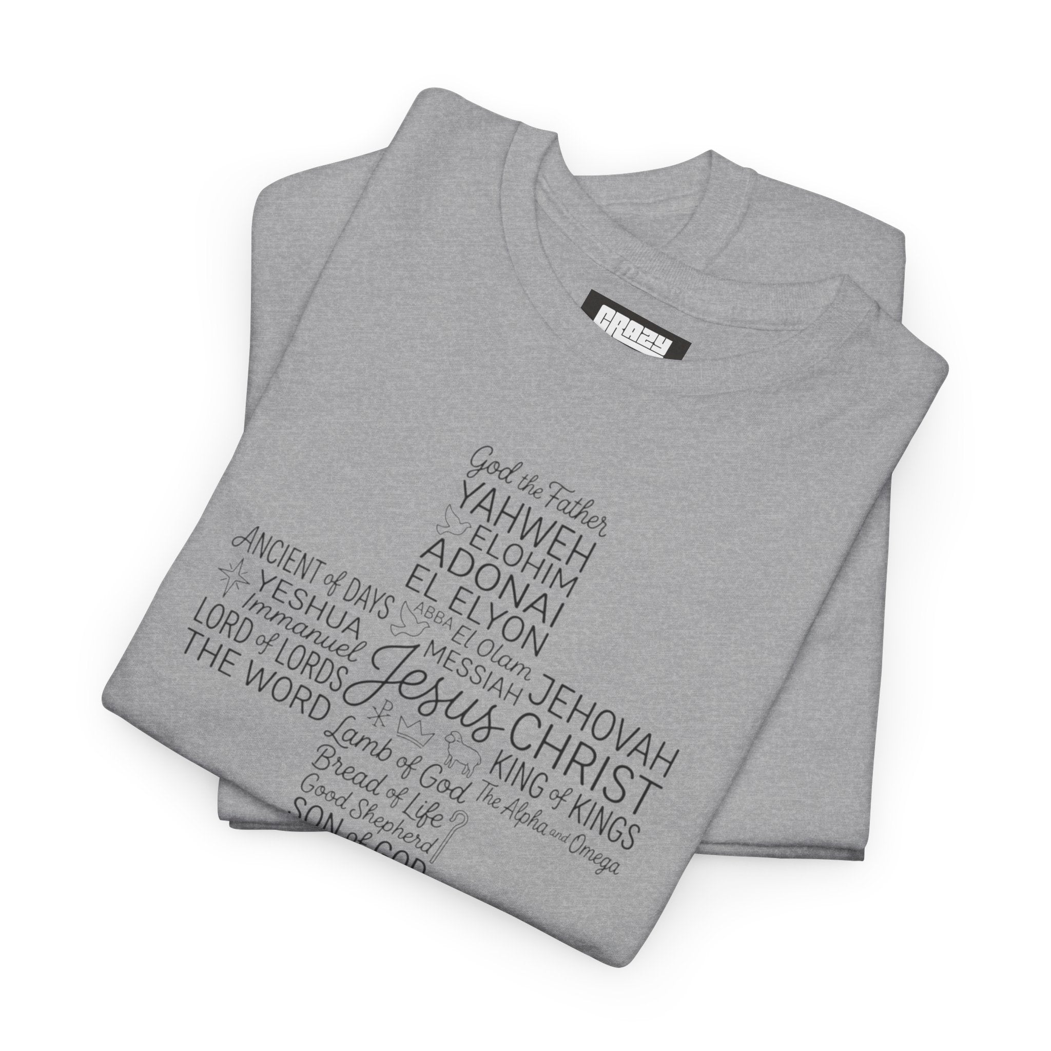 Christian Cross Typography T‑Shirt