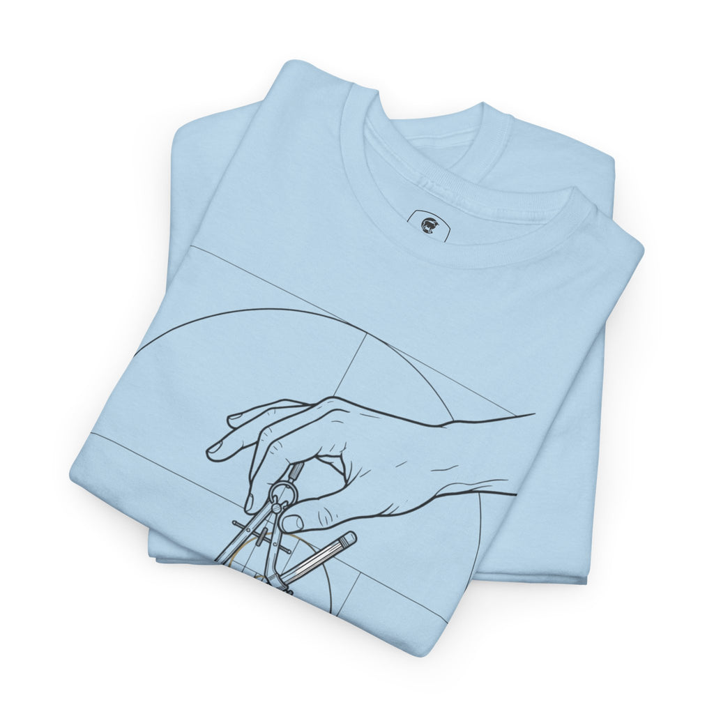 Hand of God drawing the Golden Ratio - Graphic Tee