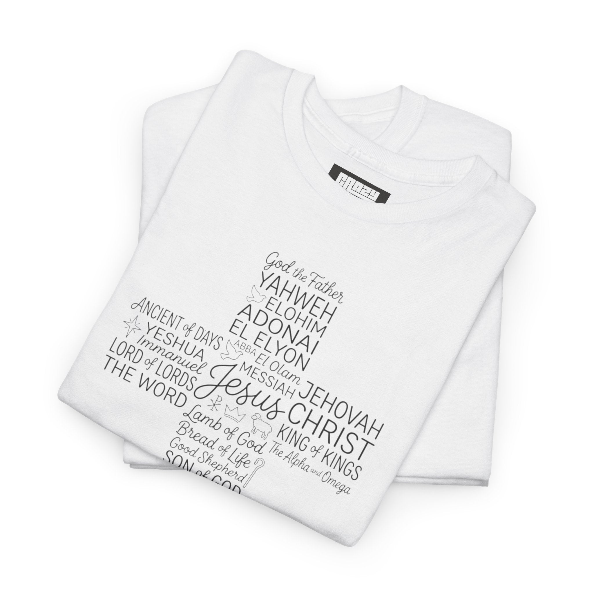 Christian Cross Typography T‑Shirt