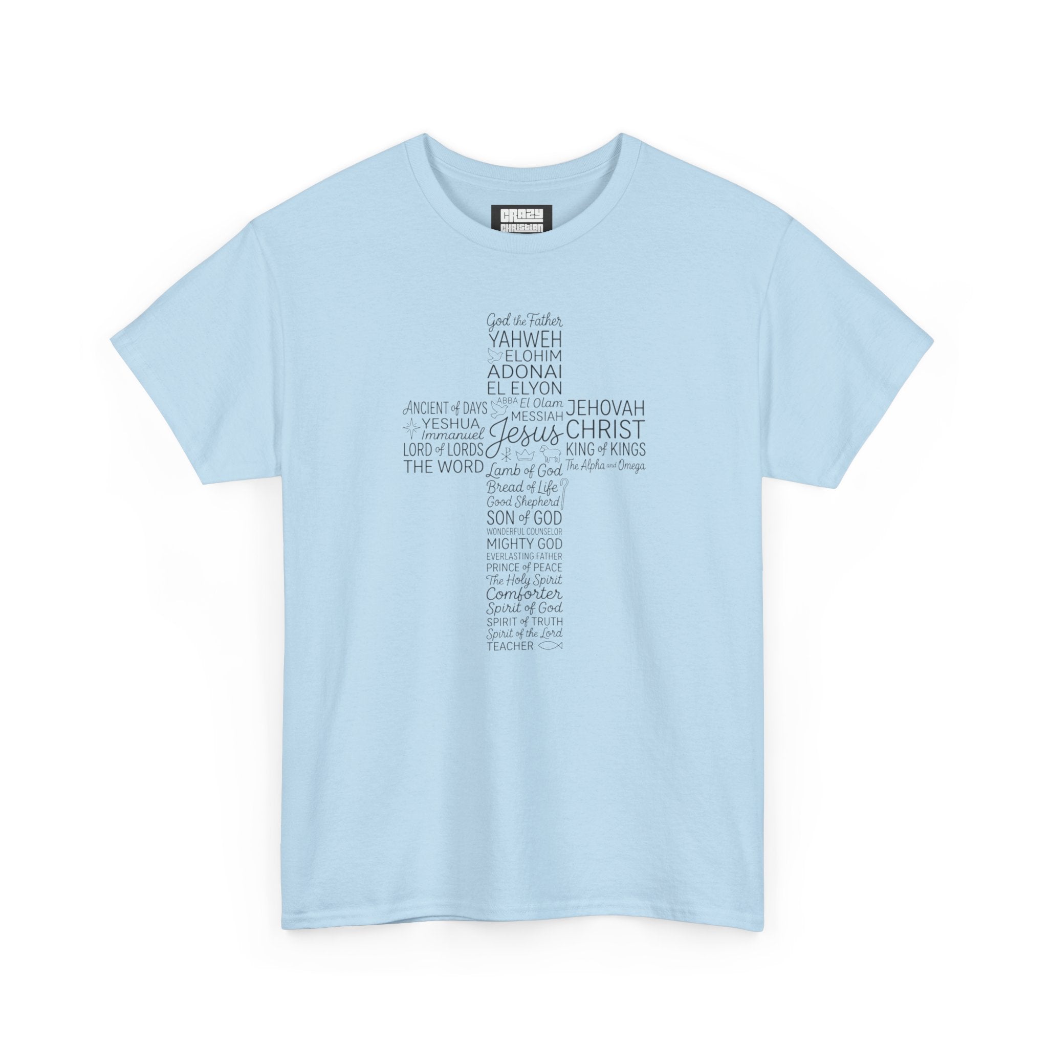 Christian Cross Typography T‑Shirt