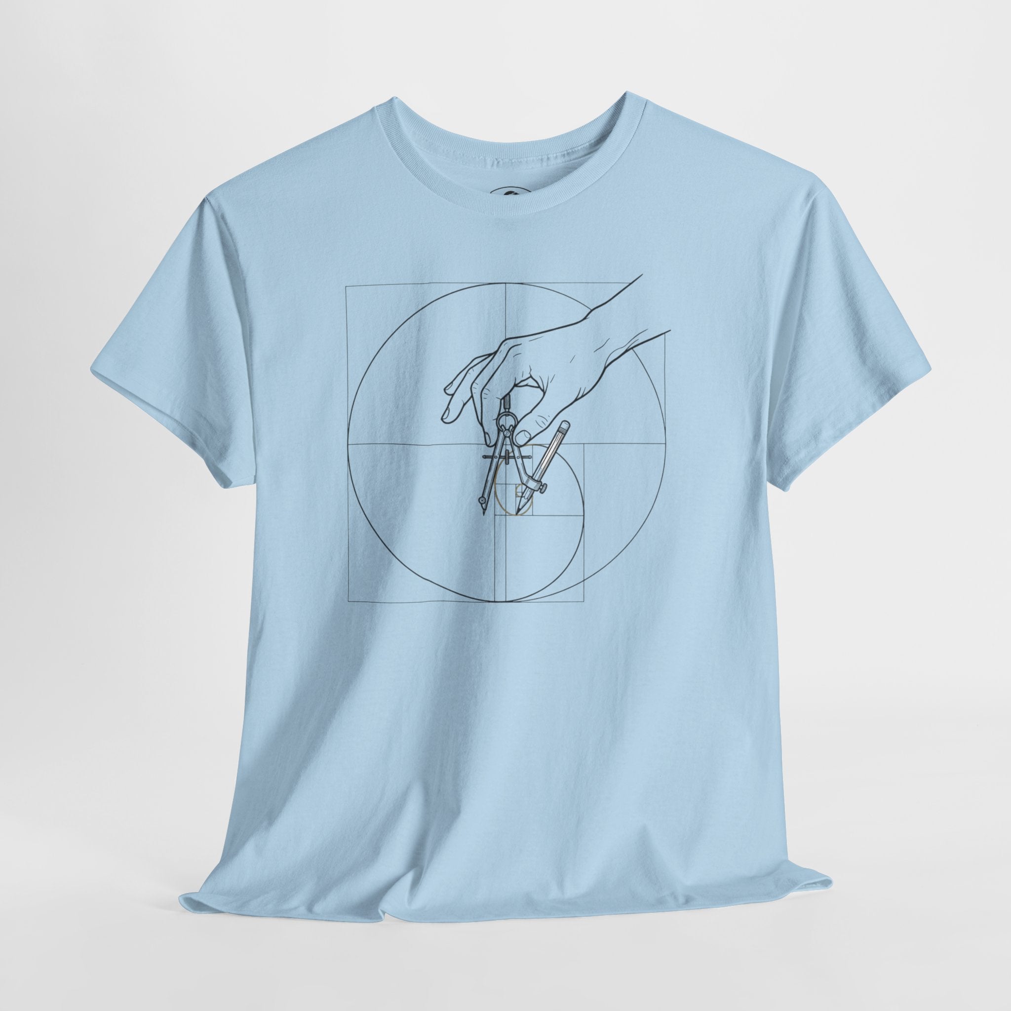 Hand of God drawing the Golden Ratio - Graphic Tee